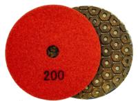 Алмазные гибкие шлифовальные круги Усиленные Гайка №200 Pads 4-STEP D100